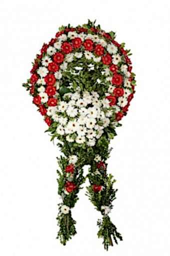 Kırmızı Beyaz Cenaze Çelengi