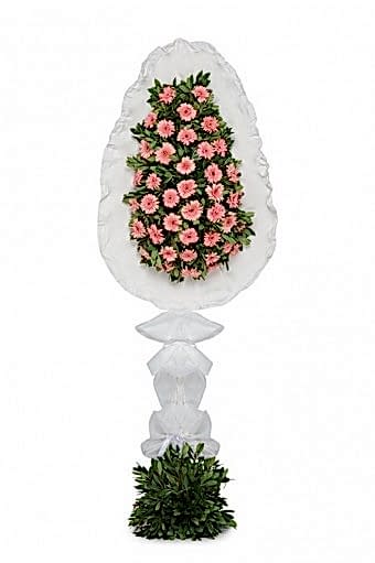 Pembe Gerbera Çiçekleri Çelenk